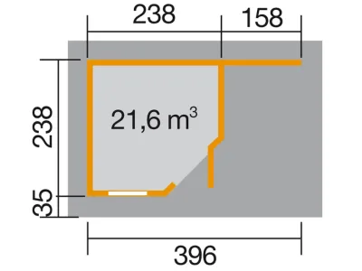 Gartenhaus Designhaus 213 A Gr. 1 28 mm naturbelassen Produktbild #2