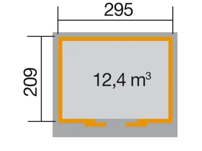 Gerätehaus 225 Gr. 1 21 mm anthrazit Produktbild #2