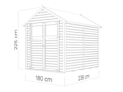 Gartenhaus Sylta 3 14 mm natur Produktbild #11