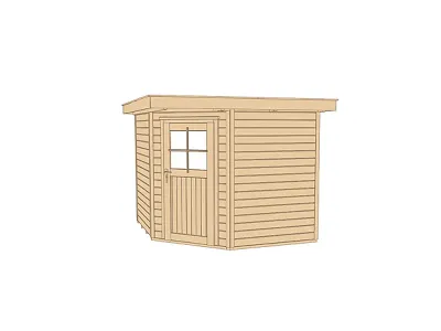 Gerätehaus 229 Gr. 2 21 mm naturbelassen Produktbild #3