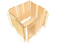 Sauna Systemsauna Jarin Klarglas Ganzglastür + 9 kW Saunaofen mit ext. Strg Produktbild #4