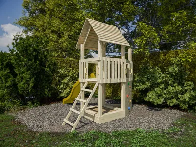 Spielturm Ship Tower KDI inkl. Rutsche gelb Produktbild #3