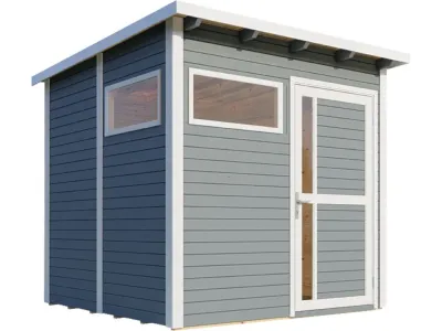Gartenhaus Punta 2 19 mm hellgrau Produktbild #4