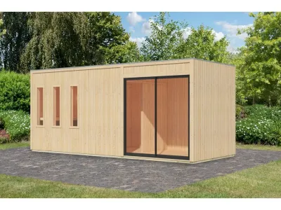 Saunahaus Monterey 73 mm naturbelassen Produktbild #7