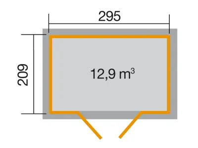 Gerätehaus 226 Gr. 3 21 mm anthrazit Produktbild #2