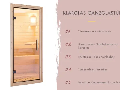 Saunahaus Angkor 3 38 mm naturbelassen Produktbild #10