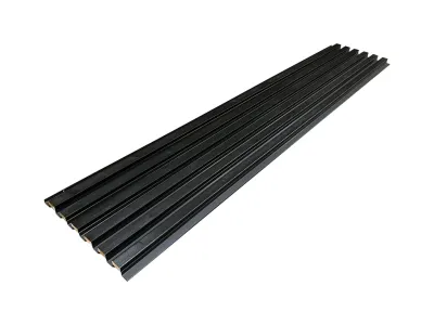 AluHolz Hybrid Außenpaneele Thermokiefer schwarz lackiert  Produktbild #8