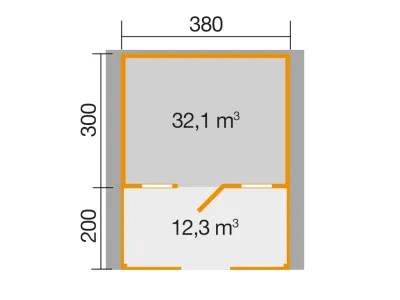 Gartenhaus 135 B Gr. 1 45 mm naturbelassen Produktbild #3