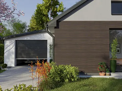 WPC 4-fach Rhombusprofil Walnut co-extrudiert Produktbild #8