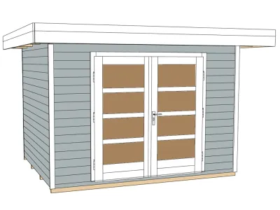 Gartenhaus Designhaus 126 Gr. 2 28 mm grau Produktbild #3