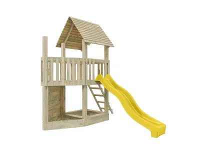 Spielturm Ship Tower KDI inkl. Rutsche gelb Produktbild #8
