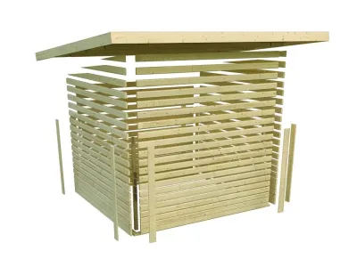 Gartenhaus Glücksburg 3 ECO 19 mm terragrau Produktbild #3