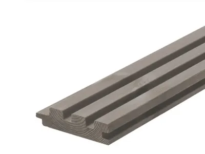 Fassadenverkleidung Thermokiefer hellgrau lasiert Triple-Rhombus Produktbild #1