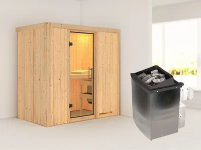 Sauna Systemsauna Variado, inkl. 9 kW Ofen mit integrierter Steuerung Produktbild #2