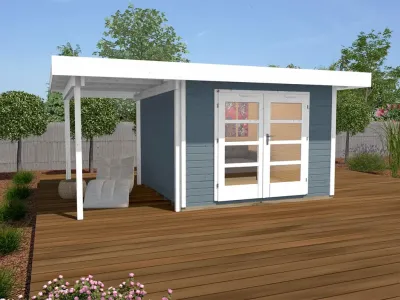 Gartenhaus Designhaus 126 Plus A Gr. 2 grau Produktbild #1