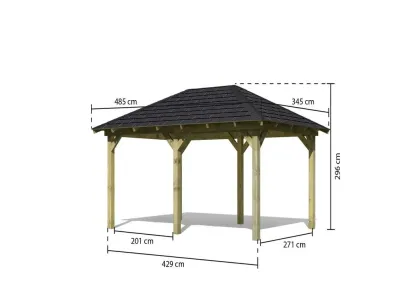 Pavillon SPARSET Perida ECO, inkl. Dachschindeln Produktbild #6