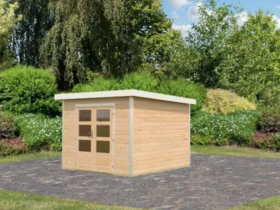 Hybrid-Gartenhaus Pluto A naturbelassen/weiß Produktbild #6