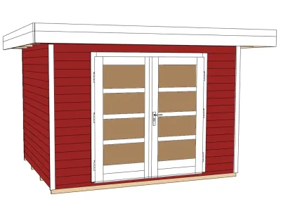 Gartenhaus Designhaus 126 Gr. 2 28 mm schwedenrot Produktbild #3