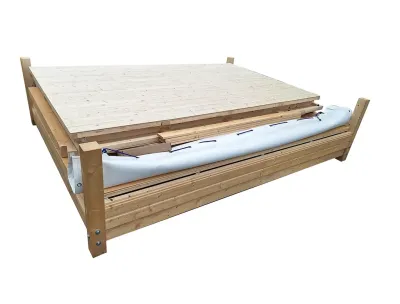 Marktstand - Verkaufsstand Marian 16 mm naturbelassen faltbar Produktbild #6