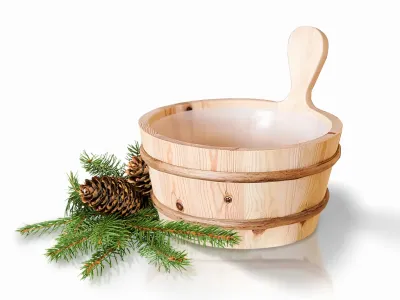 Sauna Aufgußkübel Fichte, 4 Liter Produktbild #2