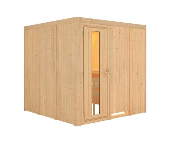 Systemsauna Rodin Holztür mit Isolierglas Produktbild #7