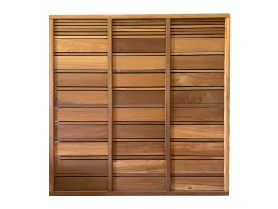 Sichtschutzzaun Bangkirai Modern Produktbild #1