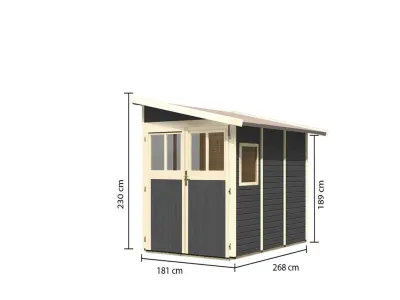 Gerätehaus Ahnlehnhaus Wandlitz 3 19 mm terragrau Produktbild #4