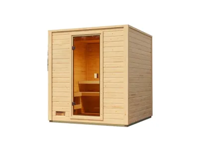 Gartensauna Lenchen 2 natur SPARSET mit 9 kW Ofen und ext. Steuerung Produktbild #6