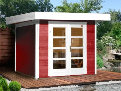Gartenhaus Designhaus 126 Gr. 2 28 mm schwedenrot Produktbild #1
