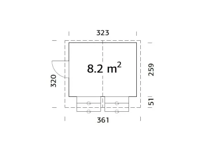Marktstand - Verkaufsstand Stella 8,2 m² 16 mm naturbelassen Produktbild #8