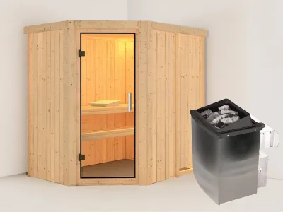 Sauna Systemsauna Carin, inkl. 9 kW Ofen mit integrierter Steuerung Produktbild #8