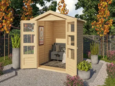 Gartenhaus Amberg 2 19 mm naturbelassen Produktbild #1