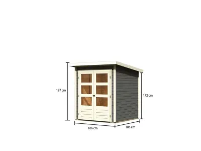 Gartenhaus Stockach 2 19 mm terragrau Produktbild #6