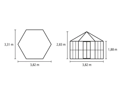Gewächshaus Hera 9000, ESG + HKP 6 mm 9 m², dunkelgrün Produktbild #3