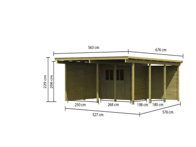 Carport SPARSET Flachdachcarport 1 kdi Produktbild #2