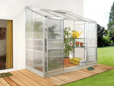Gewächshaus Ida HKP 4 mm, Aluminium-blank eloxiert Produktbild #1