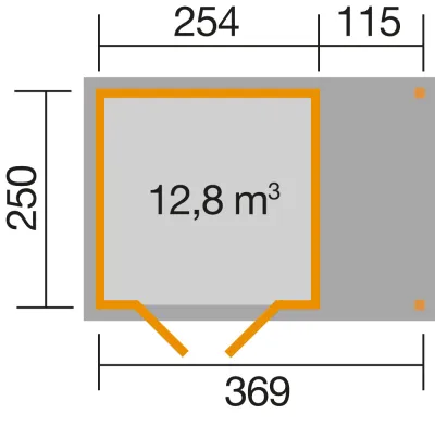 Gartenhaus 321 A Gr. 3 19 mm naturbelassen Produktbild #2