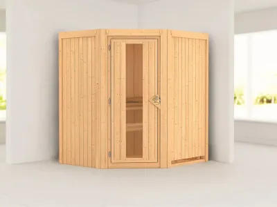 Systemsauna Taurin Holztür mit Isolierglas Produktbild #1