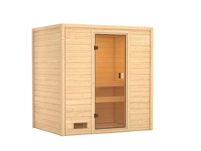 Sauna Selena mit bronzierter Glastür Produktbild #3