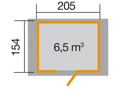 Gerätehaus 223 Gr. 1 21 mm schwedenrot Produktbild #2