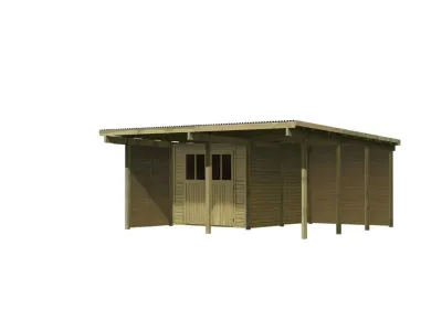 Carport SPARSET Flachdachcarport 2 kdi Produktbild #4