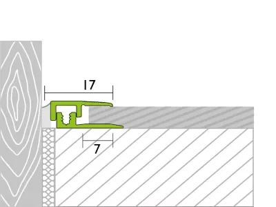 Abschlussprofil PROCOVER Designfloor S Aluminium eloxiert Edelstahl Produktbild #2