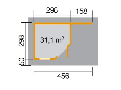 Gartenhaus Designhaus 213 Plus A Gr. 2 grau Produktbild #2