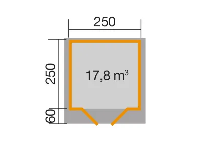 Gartenhaus Blockbohlenhaus 131 Gr. 1 45 mm naturbelassen Produktbild #3