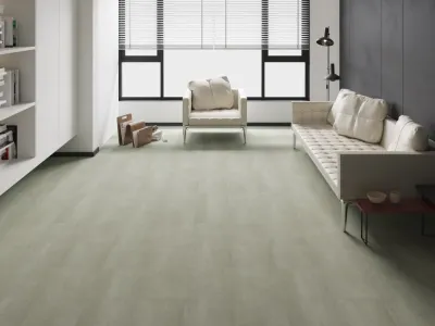 Vinylboden Premium Klickvinyl Beton weiss Fliesenformat Produktbild #2
