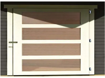 Gartenhaus SET Schwandorf 3 19 mm terragrau, inkl. 2,8 m Anbaudach Produktbild #7
