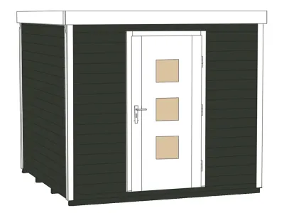 Gartenhaus Designhaus wekaLine 413 Gr. 1 45 mm anthrazit Produktbild #3