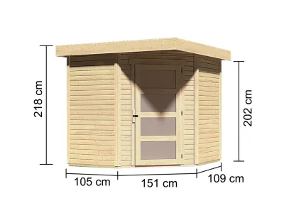 Gartenhaus Schwandorf 3 19 mm naturbelassen Produktbild #5