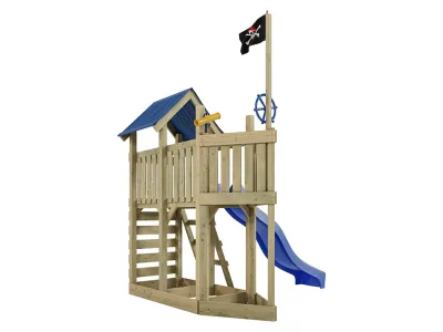 Spielturm Pirat Captain Snappy KDI inkl. Rutsche blau Produktbild #4