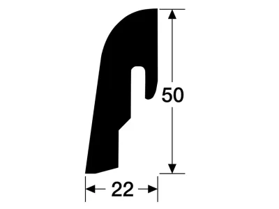 Sockelleiste Uni weiß glänzend 324 Dekor Profil 2 PK Produktbild #4